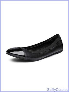 Foldable Ballet Flats Round Toe Slip-On Two-Tone Casual Shoes